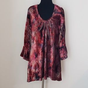 Women's Velvet Bell Sleeve Top/ Tunic